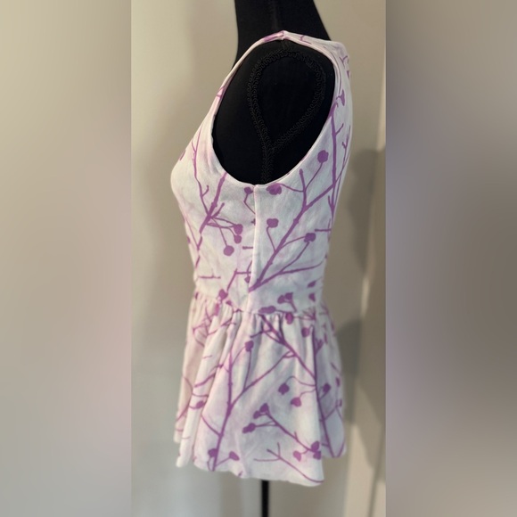 Sweet Pea White & Purple Sleeveless Top retro soft grunge Y2K women’s medium‎ - Picture 3 of 10